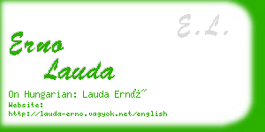 erno lauda business card